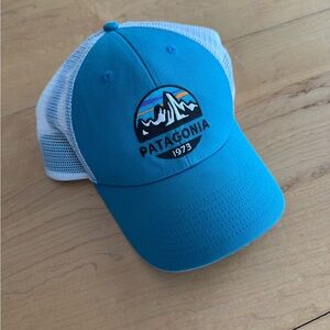Patagonia Turquoise and White Cap